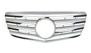 Решетка радиатора AMG Style 2FIN Silver для Mercedes Benz W211 E Class W211 2007-2009